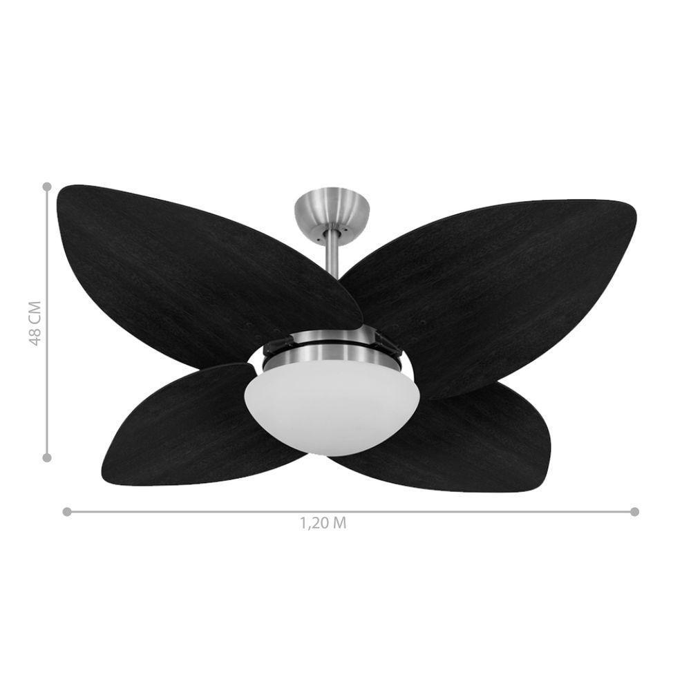 Ventilador De Teto Kovalski Bronze 4 Pás Palmae Branco 220V - 3