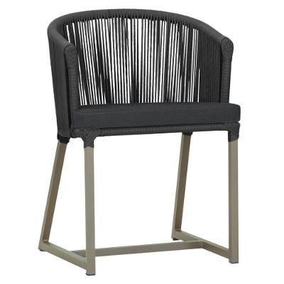 Cadeira De Jantar Noronha Alumínio Fendi E11 Trama Original Preto