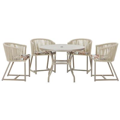 Mesa Com 4 Cadeiras E Noronha Estofado 6 Trama Original Rami