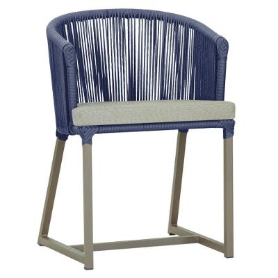 Cadeira De Jantar Noronha Alumínio Fendi E3 Trama Original Azul
