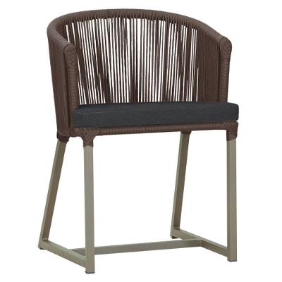 Cadeira De Jantar Noronha Alumínio Fendi E11 Trama Original Marrom