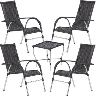 Jogo 4 Cadeiras E Mesa Vênus Area Externa - Trama Tabaco