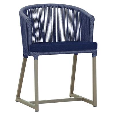 Cadeira De Jantar Noronha Alumínio Fendi E10 Trama Original Azul