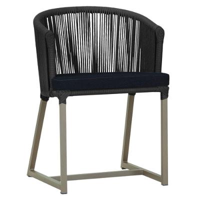 Cadeira De Jantar Noronha Alumínio Fendi E12 Trama Original Preto