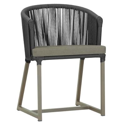 Cadeira De Jantar Noronha Alumínio Fendi E8 Trama Original Preto