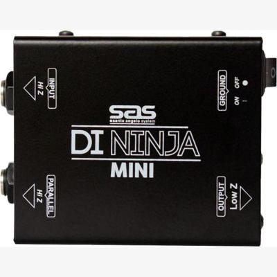 Direct Box Passivo Mini Ninja para Instrumentos com Gravação Fosforescente Preto Santo Angelo