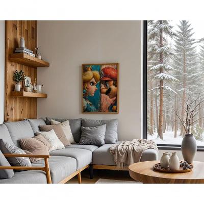 Quadro Decorativo Enfrentando o Império Retangular 30 X 40 Madeira