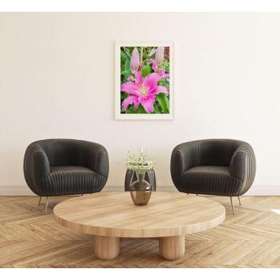 Quadro Decorativo Encanto em Pétalas Retangular 30 X 40 Preto para Decoração de Ambientes