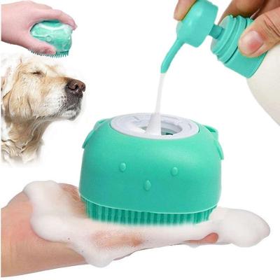 Esponja para Banho com Dispenser Infantil e Pet em Silicone Macio 80ml com Cerdas Massageadoras OEM