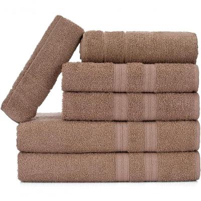 Jogo de Toalhas Itália Soft 6 Peças 100% Algodão 430g-m² Macio e Absorvente Bege