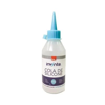 Cola de Silicone Invente 100g Transparente 1 Unidade para Artesanato e Reparos Brw