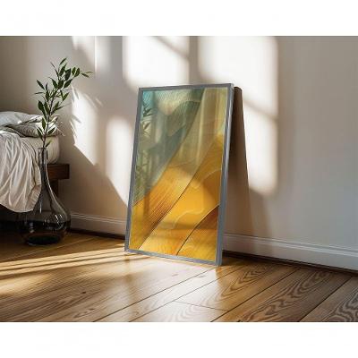 Quadro Decorativo Gold 16 Retangular 50 X 70 com Moldura Caixa Branco