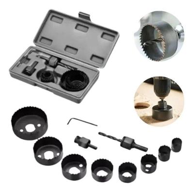 Jogo de Serra Copo Jogo 11 Pçs para Madeira Plástico Pvc Gesso Preto Startools