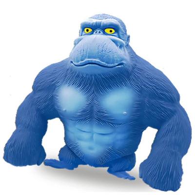 Brinquedo Antiestresse Rongee Kong Gorila com Textura Macia para Alívio do Estresse Azul OEM