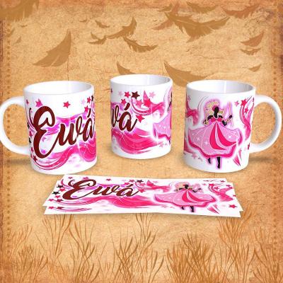 Caneca de Porcelana Orixás Ewá 325ML Decorada para Presente e Uso Diário Outras Marcas