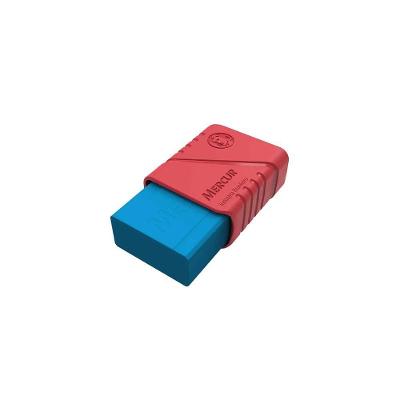 Borracha Mercur TR Color Mix com Capa Protetora para Uso Escolar e Profissional Azul