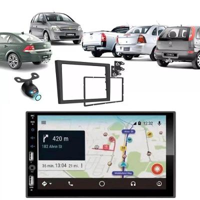 Central Multimídia Automotiva MP5 DVD 2DIN com Bluetooth e Câmera de Ré para Android e Ios