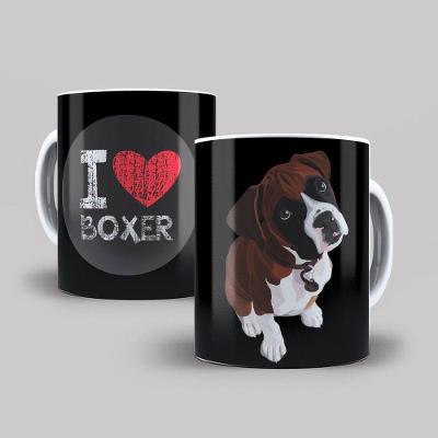 Caneca de Porcelana 325ML Personalizada Pets Estampa 9 Branco Outras Marcas