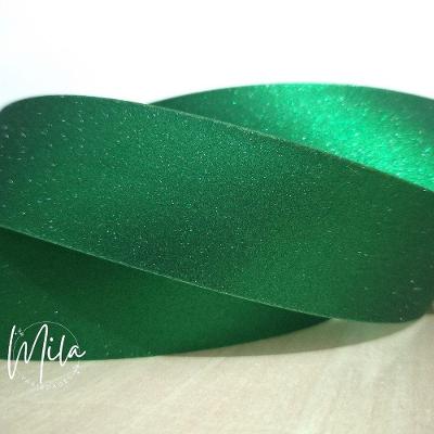 Fita Decorada para Laço Glitter Fino Verde Polietileno 32mm X 10m Rolo Pequeno 1 Unidade OEM