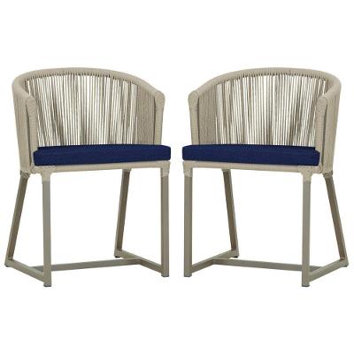 2 Cadeiras De Jantar Noronha Fendi Corda Nautica E10 Trama Rami