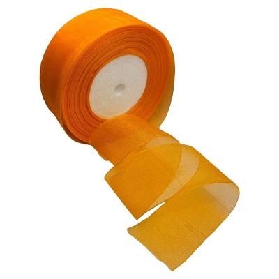 Fita de Organza Voal Premium em 38MM Laranja 10M OEM