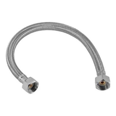 Engate Flexível para Torneira 1-2 50 cm Conexão Fêmea em Malha de Aço Inoxidável Preto OEM