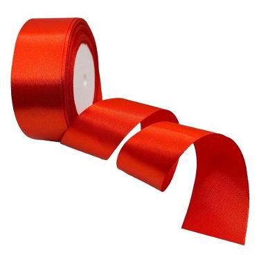 Fita de Cetim Nº 9 100% Poliéster 38mm Vermelho Rolo 23m para Artesanato OEM