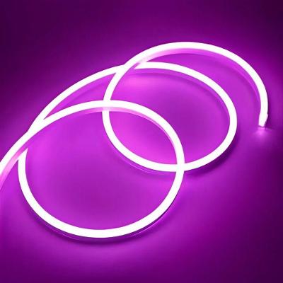 Fita de LED Mangueira Neon Silicone 100% Flexível 5m IP67 Emendável Roxo OEM