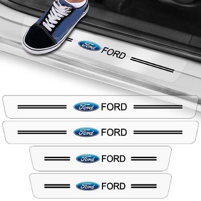 Kit Adesivo para Soleira de Porta Dianteira e Traseira para Modelos Ford com Proteção Anti Arranhões