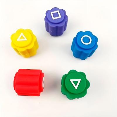 Jogo Coreano Gonggi Educativo com 5 Peças Geométricas em Plástico para Coordenação e Raciocínio