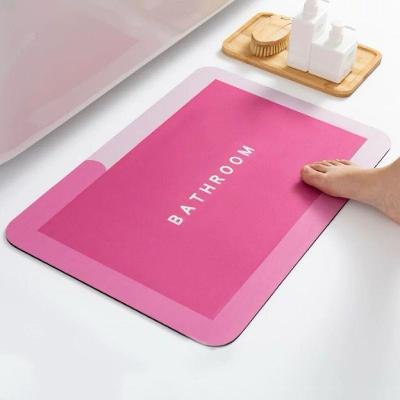 Kit 2 Tapete Soft Antiderrapante Soft Poliéster Poliuretano 60cm X 40cm 2 Peças Pink OEM