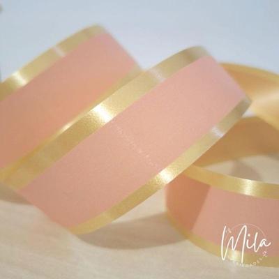 Fita Decorada para Laço 3D Rosa-ouro Polietileno 32mm X 10m 1 Rolo OEM