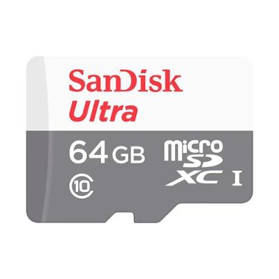 Cartao De Memoria Micro Sd Sandisk Ultra C10 64gb 100mbs 2x1 - Sdsqunr-064g-gn3ma