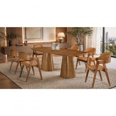 Sala De Jantar Maciça 6 Cadeiras 2,0m - Valência -imperial