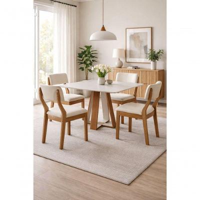 Sala De Jantar 4 Cadeiras 1,20 X80 - Prime - Domus Móveis