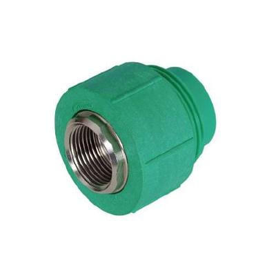União Mista PPR 20mm X 1-2'' para Água Quente e Fria Alta Resistência Verde Amanco