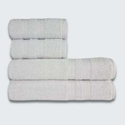 Jogo de Toalha Itália Soft 4 Peças 100% Algodão Branco 430g-m² Super Felpuda Gigante