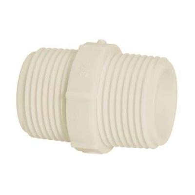 Nípel com Rosca C 1'' em PVC 6 e 3 PN 750 Kpa para Uso Hidráulico Durável Branco Amanco