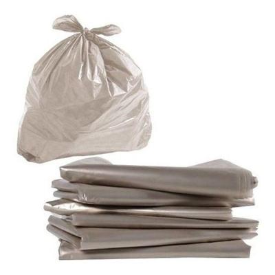 Kit 100 Sacos para Lixo 100 Litros Canela Transparente Reforçado em Polietileno Baixa Densidade