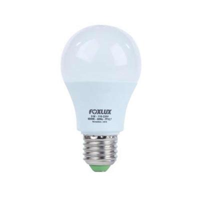 Lâmpada LED A60 9W 6500K Bivolt com Fluxo Luminoso de 810 Lúmens Luz Branca Foxlux