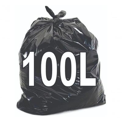Kit 2 Saco de Lixo 100 Litros Resistente Preto 10 Micras Polietileno Baixa Densidade Higipack