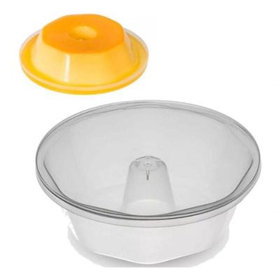 Forma para Pudim Descartável Mini 120ML com Tampa em Plástico Reciclável para Forno Transparente