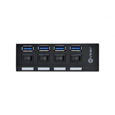 Hub USB 3.0 4 Portas HUV-50 com Interruptores Individuais e Taxa 5 GBPS Vinik