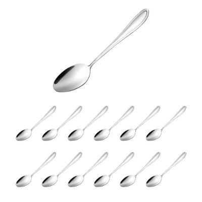 Jogo com 12 Colher de Mesa Aço Inox Polido para Uso à Mesa Inox Yeet