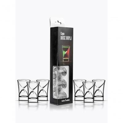 Copo Dose Dupla Kit com 222 Multiuso para Bebidas Frias e Quentes Prata Higipack