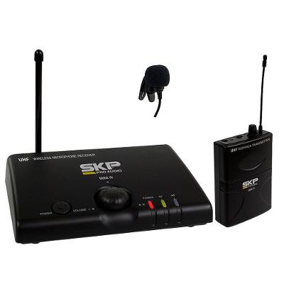 Microfone de Lapela sem Fio Mini-iii UHF 614-806MHZ com 1 Frequência Fixa SKP Pro Audio