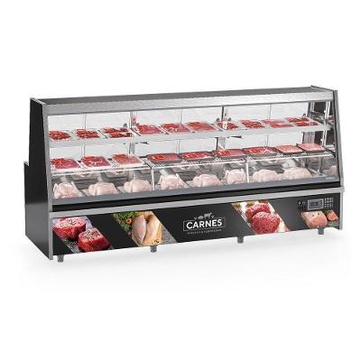 Balcão De Frios E Avícola Grta300 3mt Preto Gelopar 220V
