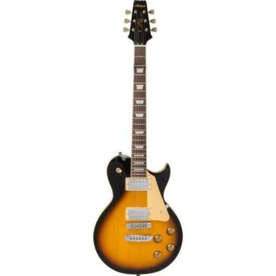 Guitarra Elétrica Pro II PE-350STD com Captadores Humbucker Aria Classic Power Aged Brown Sunburst