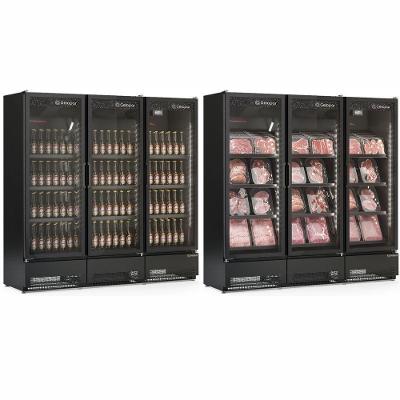 Cervejeira Vertical 3 Portas 1468l Gcbc1450cb All Black Gelopar 220V