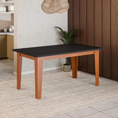 Mesa De Jantar 6 Lugares Multimóveis Cr50225 Cinamomo-preto
